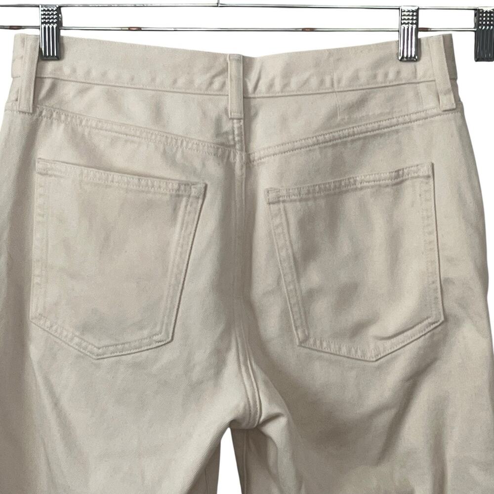 J. Crew Kickout Jeans Size 27 '84 Relaxed Ecru Wash 100% Cotton Raw Hem CH686 - Picture 8 of 16